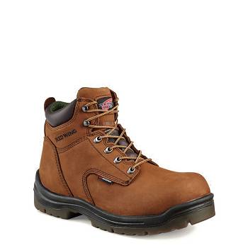 Red Wing Férfi King Toe 6-inch INSULATED Safety Toe Vízálló Bakancs Barna